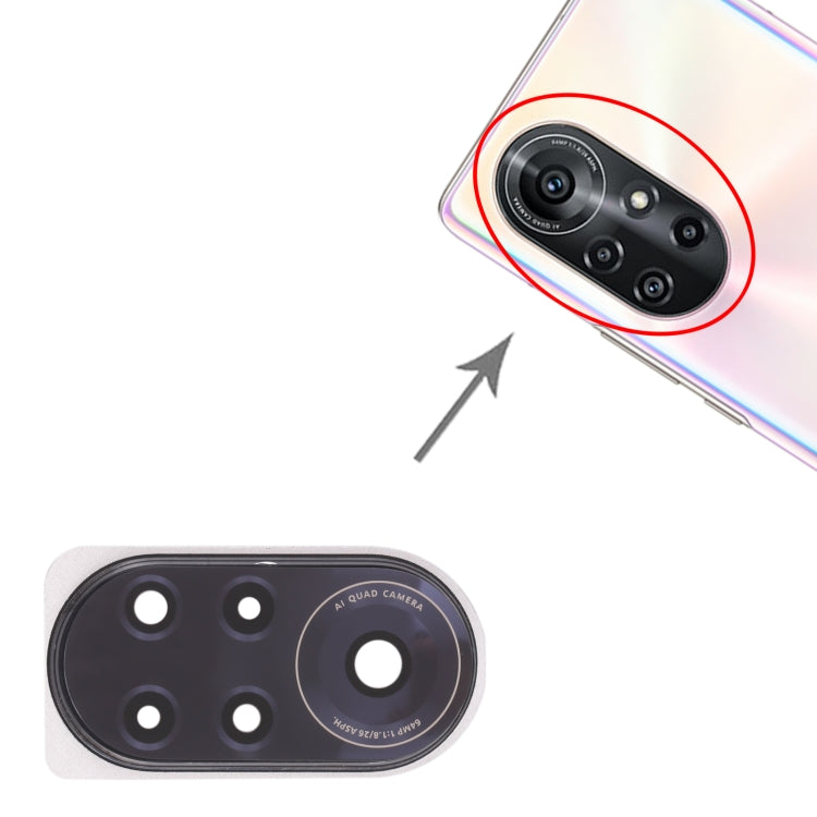 10 caches d'objectif d'appareil photo pour Huawei Nova 8 Pro 5G (noir)