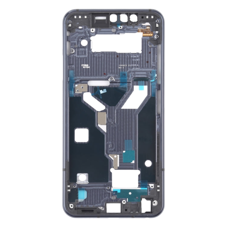 Placa de Bisel de Marco LCD de la Carcasa Delantera LG G8S Thinq LMG810 LM-G810 LMG810EAW (Negro)