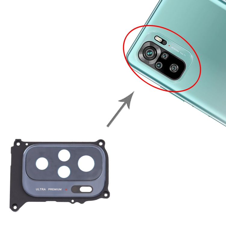 Couvercle d'objectif de caméra pour Xiaomi Redmi Note 10 / Redmi Note 10S M2101K7BG M2101K7BI M2101K7BNY M2101K7AI M2101K7AG (Noir)