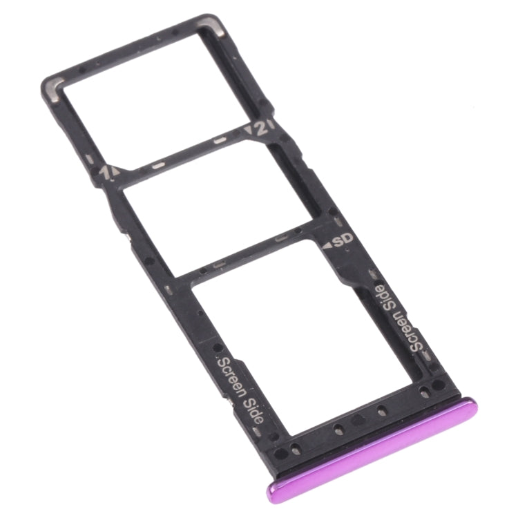SIM Card Tray SIM Card Tray + Micro SD Card Tray For Infinix S4 x626 x626b x610b x626b lte (Purple)