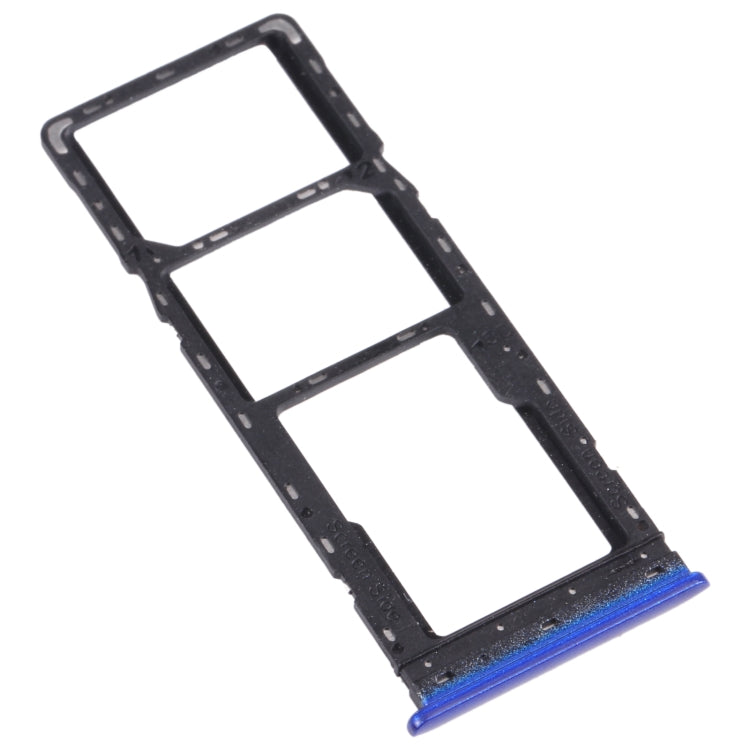 SIM Card Holder SIM Card Tray + Micro SD Card Tray for Tecno SProP 4 / Camon 12 KC2 KC8 CC7 (Blue)