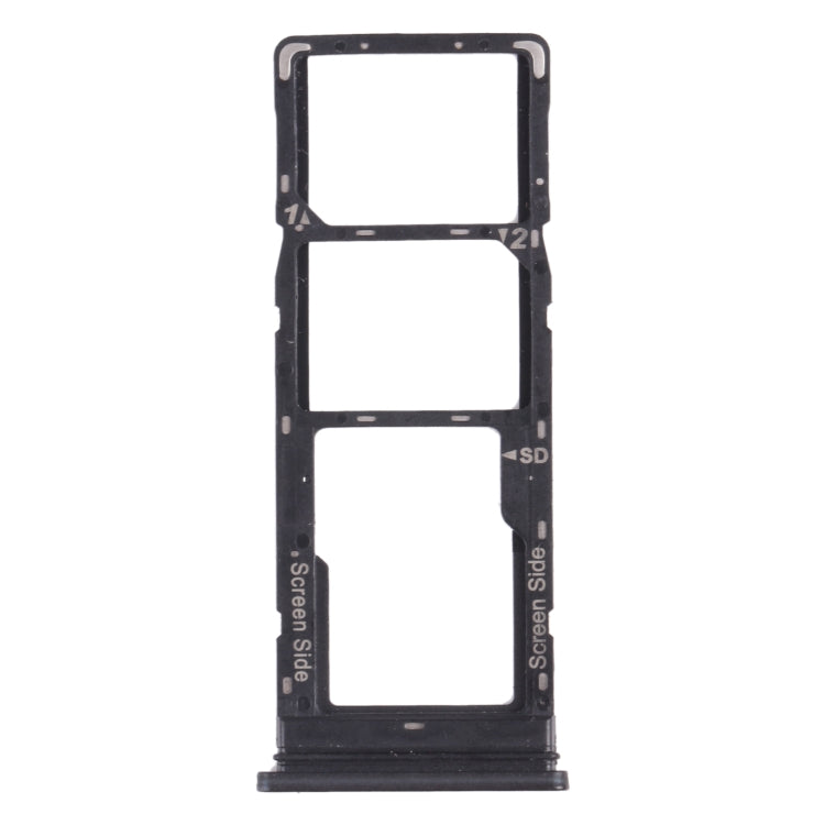 SIM Card + SIM Card + Micro SD Card Tray for Tecno Pouvoir 4 Pro / Pouvoir 4 LC7 (Black)