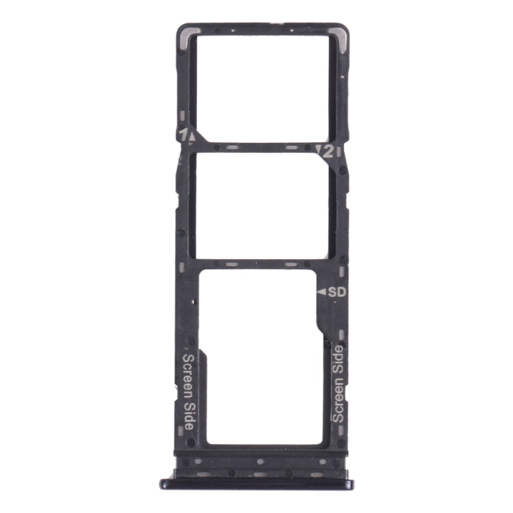 SIM Card Tray SIM Card Tray + Micro SD Card Tray for Tecno Camon 12 AIR CC6 (Black)