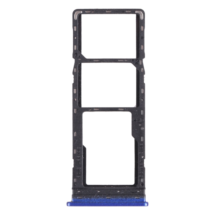 SIM Card Holder SIM Card Tray + Micro SD Card Tray for Tecno Spark 5 Air KD6A (Blue)