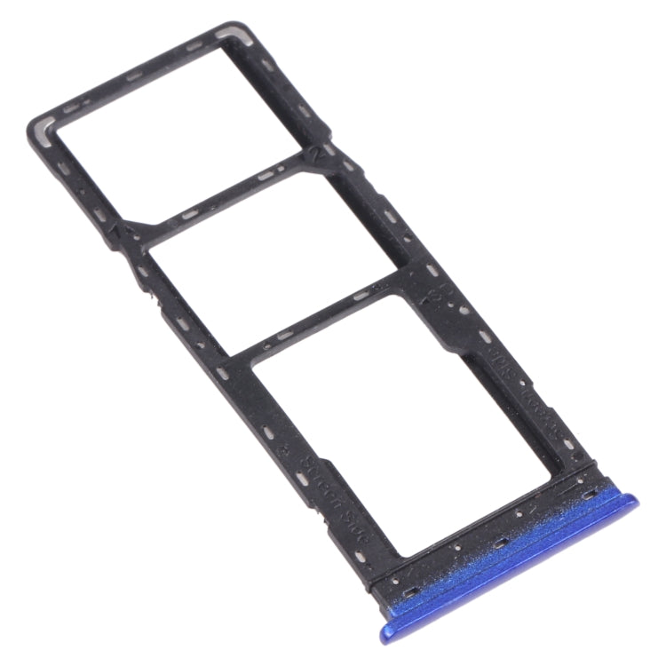 SIM Card Holder SIM Card Tray + Micro SD Card Tray for Tecno Spark 5 Air KD6A (Blue)
