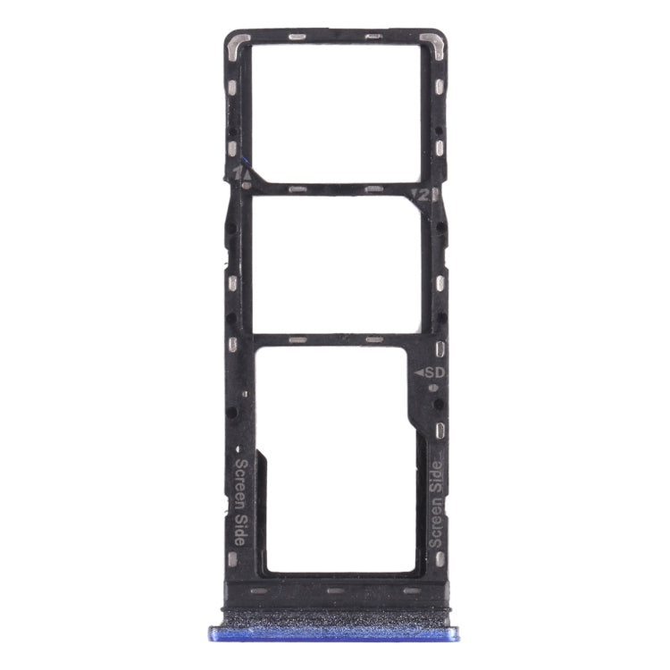 SIM Card Holder SIM Card Tray + Micro SD Card Tray for Tecno Spark 6 Air Ke6 Ke6J KF6 (Blue)