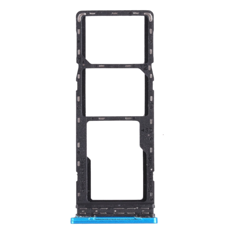SIM Card Holder SIM Card Tray + Micro SD Card Tray For Infinix Hot 10s / Hot 10T x689b x689 x689c (Blue)