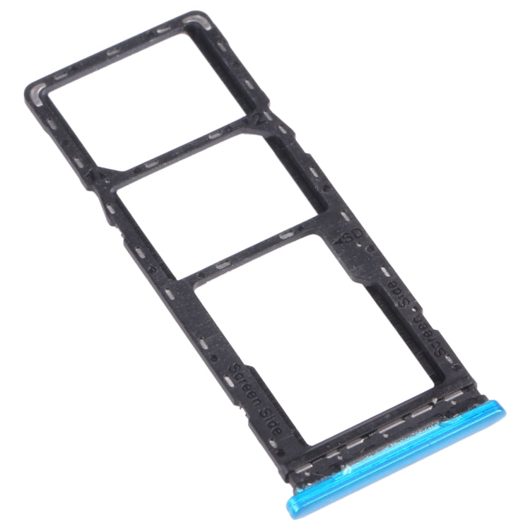 SIM Card Holder SIM Card Tray + Micro SD Card Tray For Infinix Hot 10s / Hot 10T x689b x689 x689c (Blue)