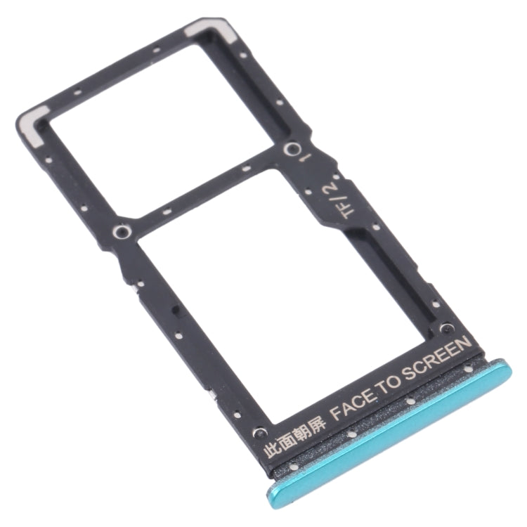 SIM Card Tray + SIM Card Tray / Micro SD Card Tray For Xiaomi Redmi Note 10 5G / Poco M3 Pro 5G / Redmi Note 10T 5G M2103K19G M2103K19C M2103K19PG M2103K19PG M2103K19PI (Green)