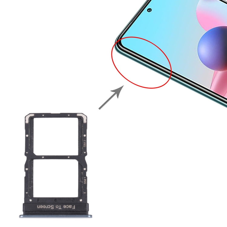 Carte SIM + Tiroir Carte SIM pour Xiaomi Redmi Note 10 Pro 5G / Poco X3 GT (Argent)