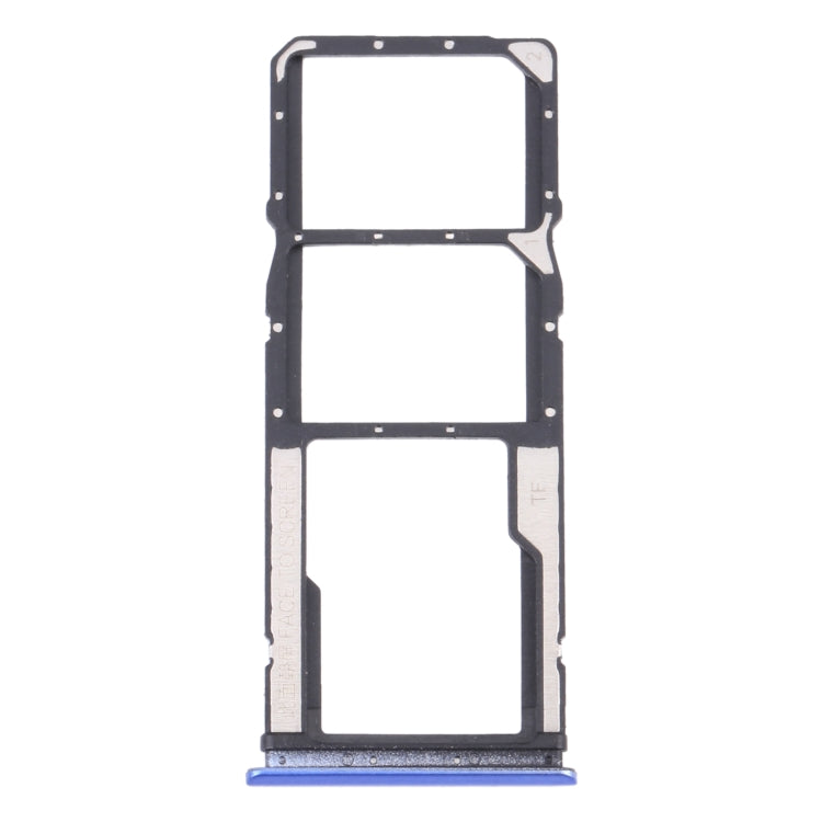 Tarjeta de Tarjeta SIM Bandeja de Tarjeta SIM + Bandeja de Tarjeta Micro SD Para Xiaomi Redmi 9T 4G / Redmi Note 9 4G J19s M2010J19SC M2010J19SG M2010J19SY (Azul)