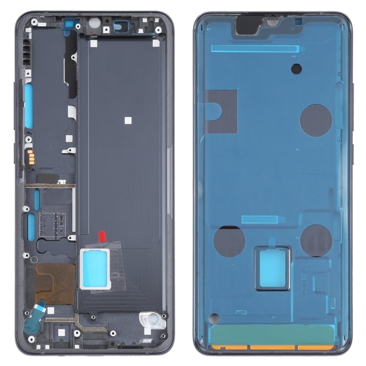 Placa de Bisel de Marco LCD de la Carcasa Delantera Para Xiaomi MI Note 10 Lite M2002F4LG M1910F4G (Negro)