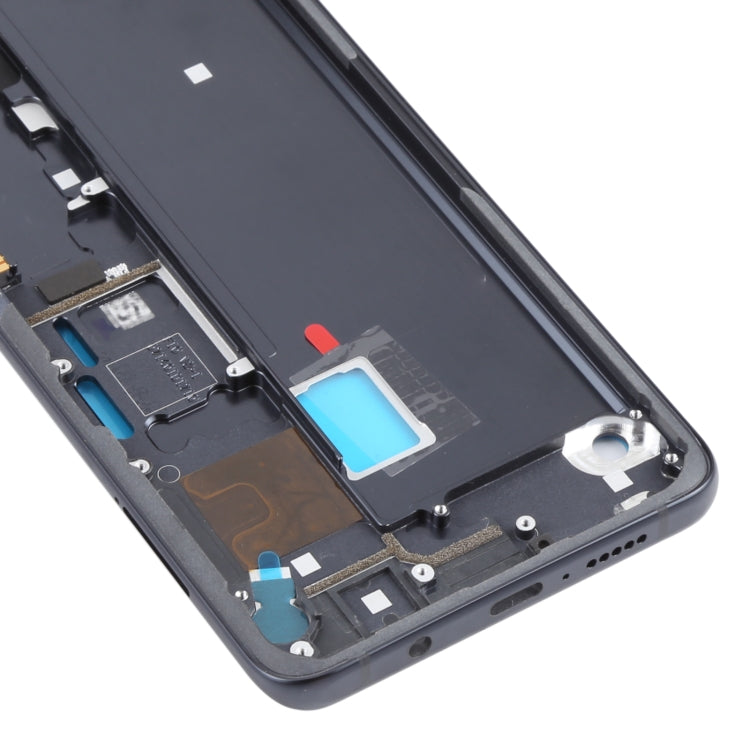 Front Housing LCD Frame Bezel Plate For Xiaomi MI Note 10 Lite M2002F4LG M1910F4G (Black)