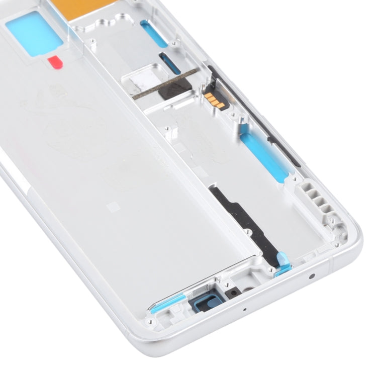 Plaque de lunette de cadre LCD de boîtier avant pour Xiaomi MI Note 10 Lite M2002F4LG M1910F4G (Blanc)