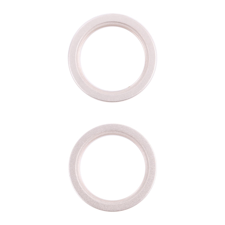 2 PCS Back Camera Glass Lens Metal Outer Protector Ring Hoop pour iPhone 13 (Blanc)