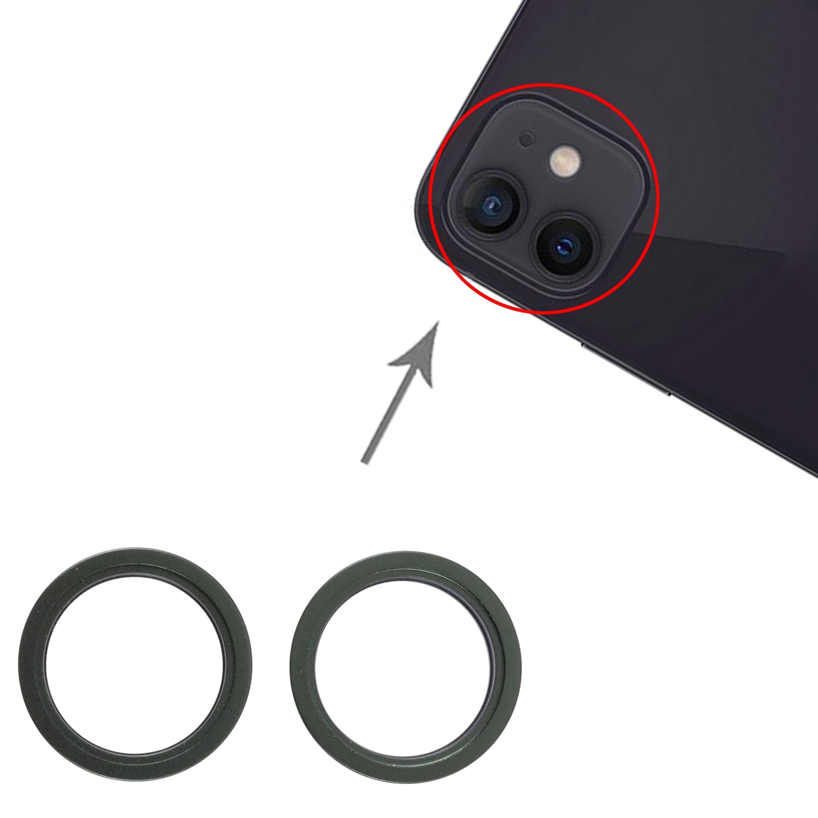 Cache Objectif Caméra Arrière Apple iPhone 13 Vert