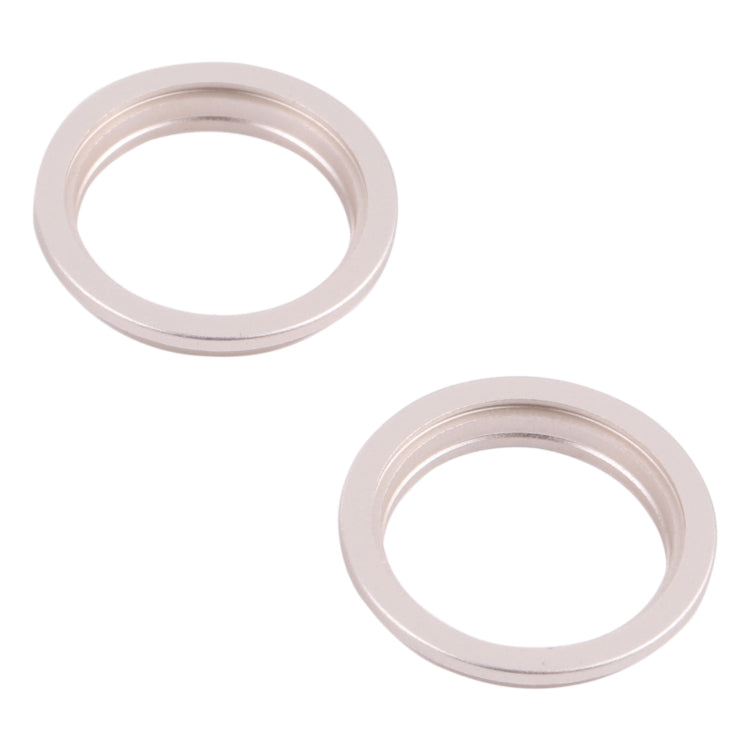 2 PCS Back Camera Glass Lens Metal Outer Protector Ring Hoop pour iPhone 13 (Blanc)