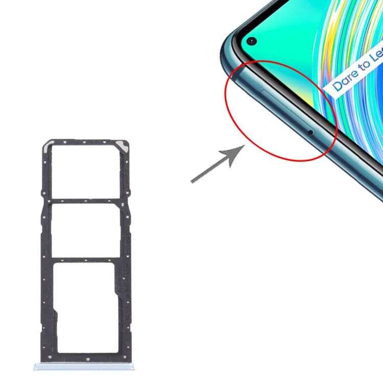 SIM Card + SIM Card + Micro SD Card Tray For Oppo Realme C17 RMX2101 (Green)