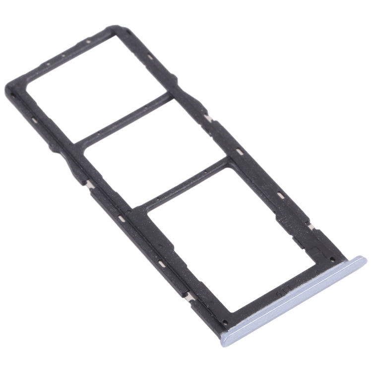 Carte SIM + Carte SIM + Plateau de Carte Micro SD pour Oppo Realme C12 RMX2189 (Argent)