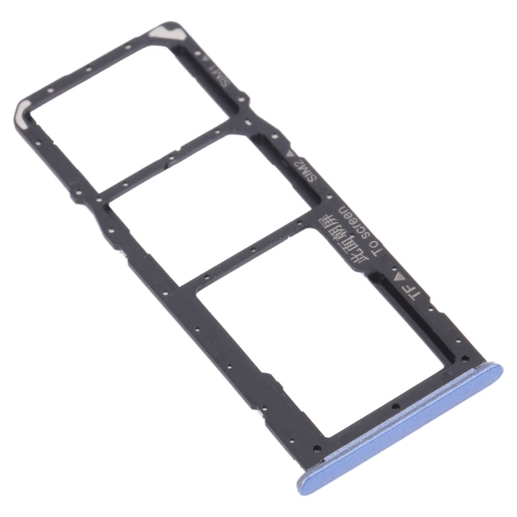 Carte SIM + carte SIM + plateau de carte Micro SD pour Oppo Realme 7 5G RMX2111 (bleu)