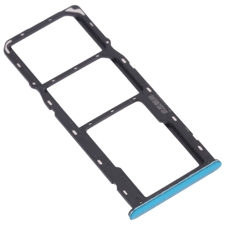 SIM Card Tray + SIM Card Tray + Micro SD Card Tray For Oppo Realme C3 RMX2027 RMX2020 RMX2021 (Blue)