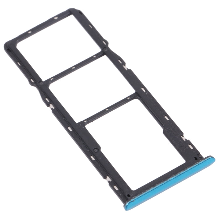 SIM Card Tray + SIM Card Tray + Micro SD Card Tray For Oppo Realme C3 RMX2027 RMX2020 RMX2021 (Blue)