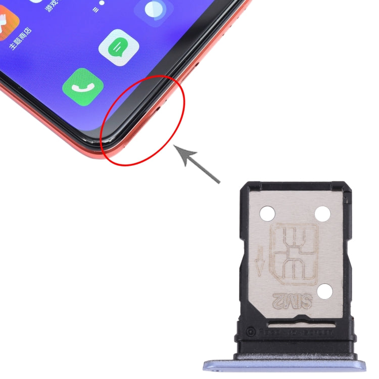 SIM Card + SIM Card Tray for Oppo Realme V15 5G (Silver)