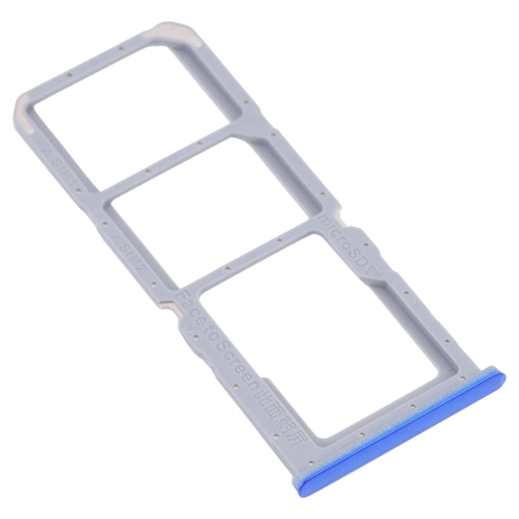 SIM Card + SIM Card + Micro SD Card Tray for Oppo A54 CPH2239 (Blue)