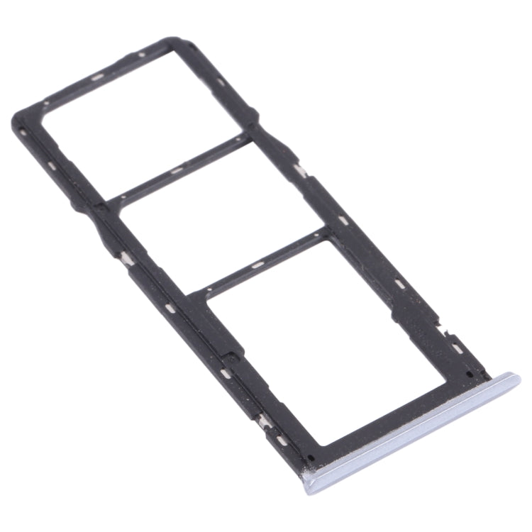 Carte SIM + Carte SIM + Plateau de Carte Micro SD pour Oppo Realme C15 RMX2180 (Argent)