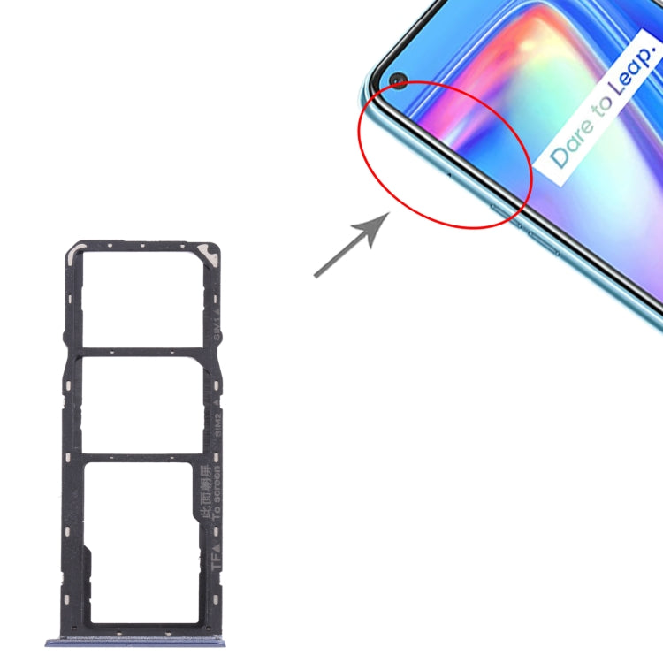 SIM Card + SIM Card + Micro SD Card Tray for Oppo Realme 7 (Global) (Blue)
