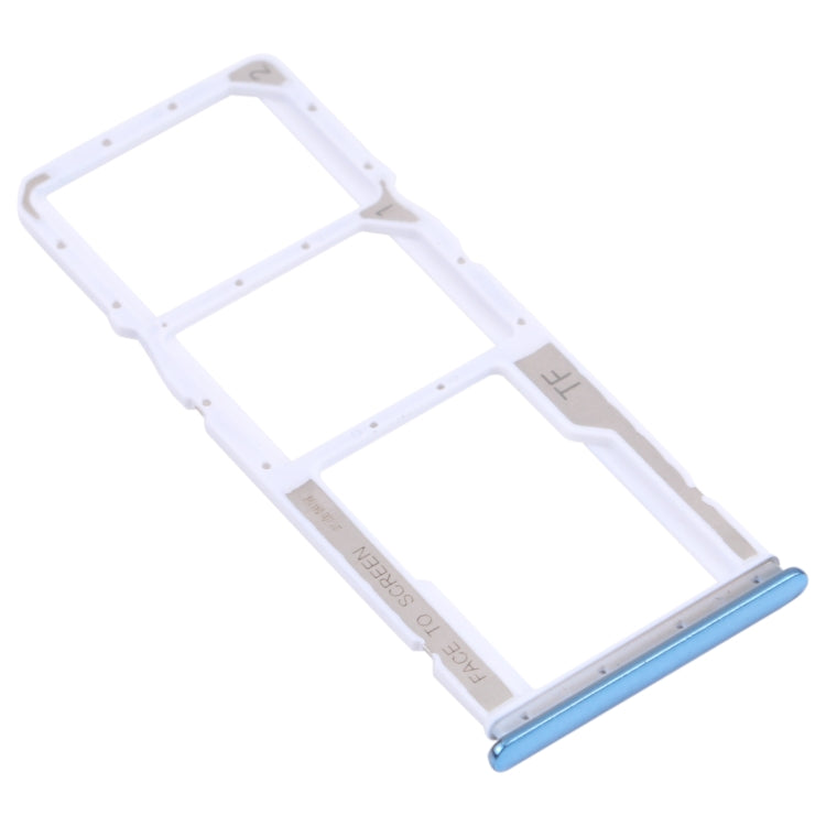 Tarjeta SIM + Tarjeta SIM + Micro SD Tarjeta Bandeja Para Xiaomi Redmi Note 10 4G / Redmi Note 10S M2101K7AI M2101K7AP M2101K7BG M2101K7BI M2101K7BNY M2101K7BNY M2101K7BL (Azul)
