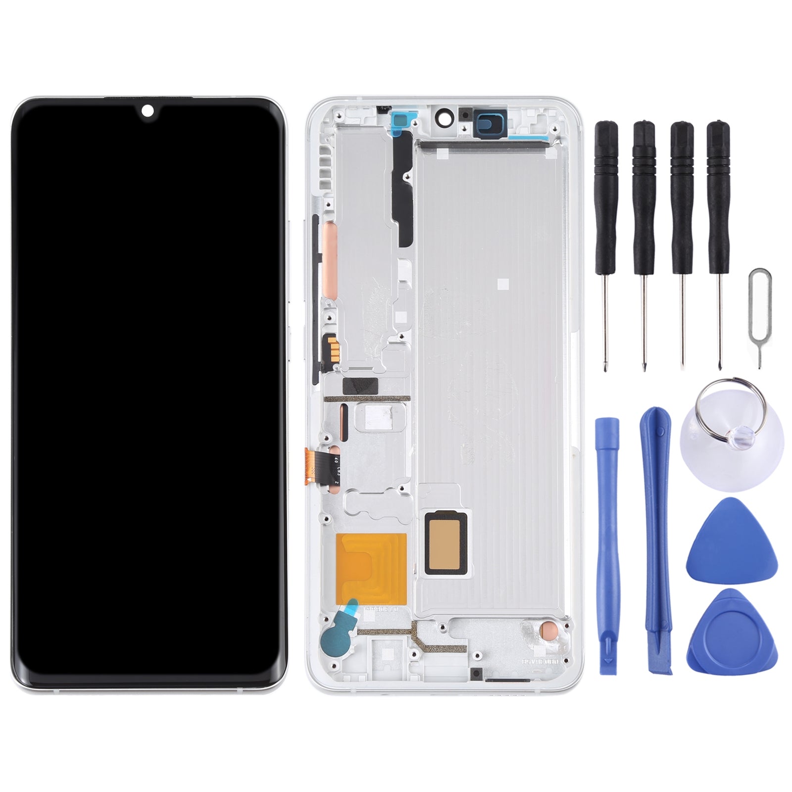 Pantalla Completa AMOLED + Tactil + Marco Xiaomi Mi Note 10 Lite M2002F4LG Plata