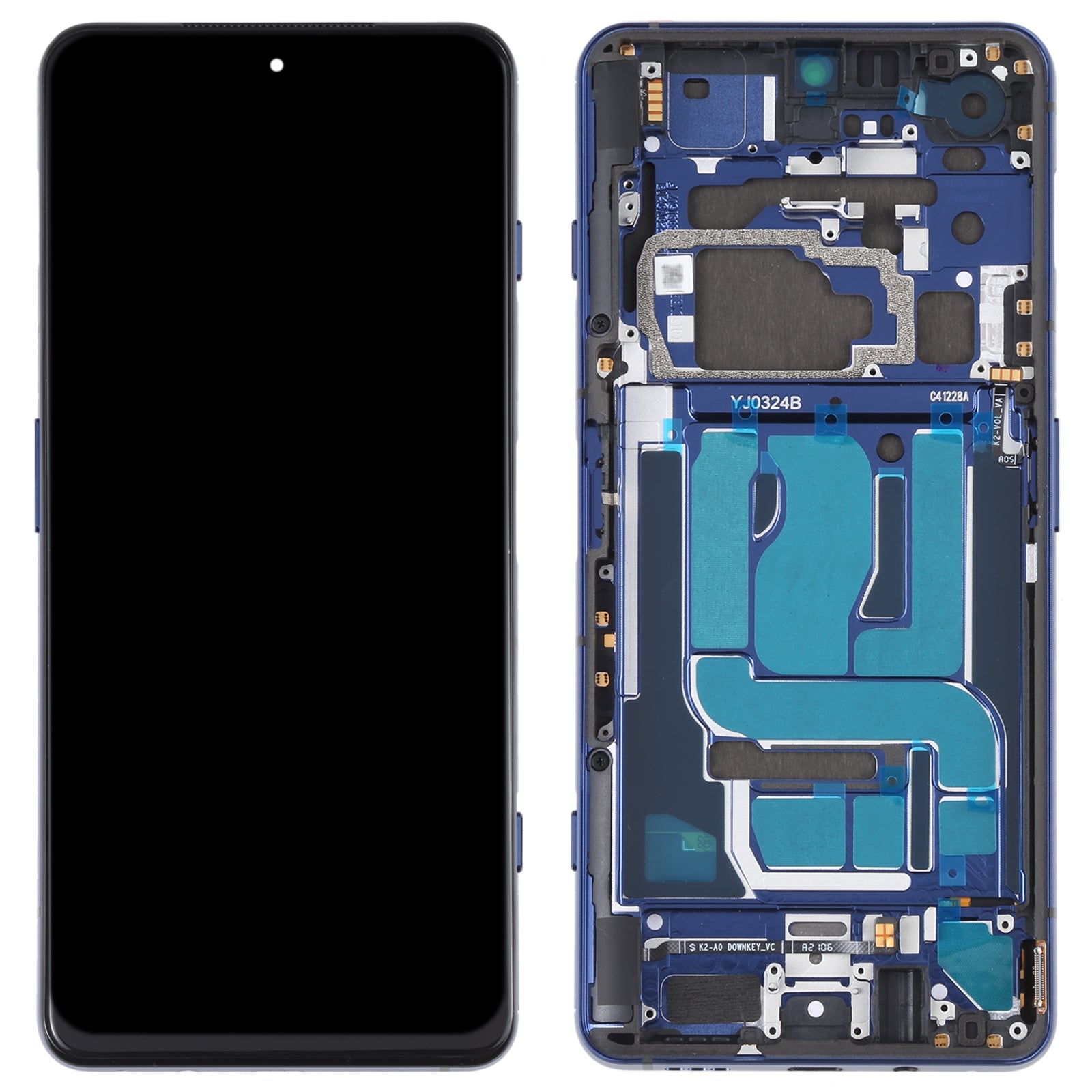 Full Screen LCD + Touch + Frame Xiaomi Black Shark 4 / 4 Pro Blue