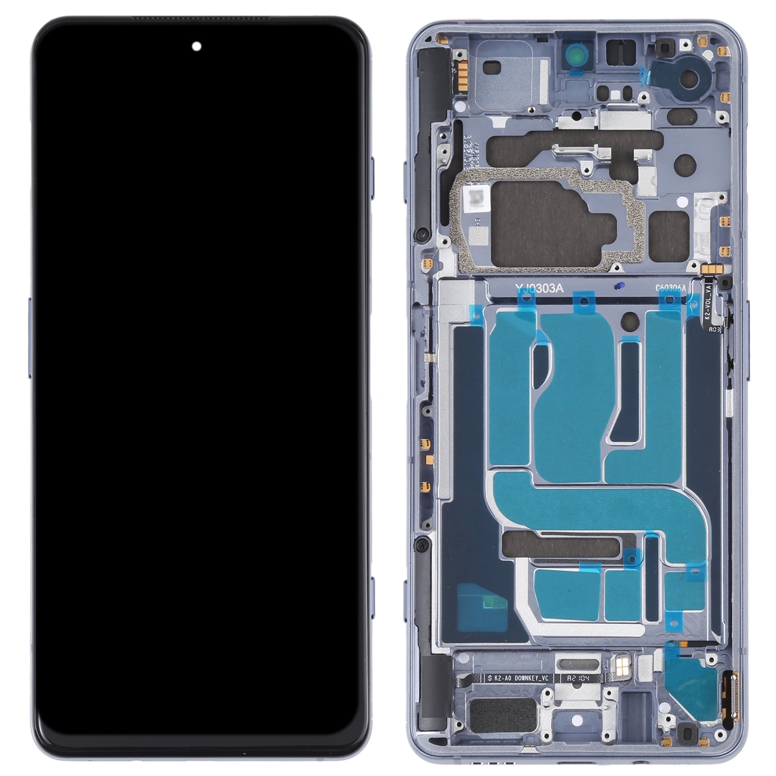 Ecran complet LCD + Tactile + Châssis Xiaomi Black Shark 4/4 Pro Argent