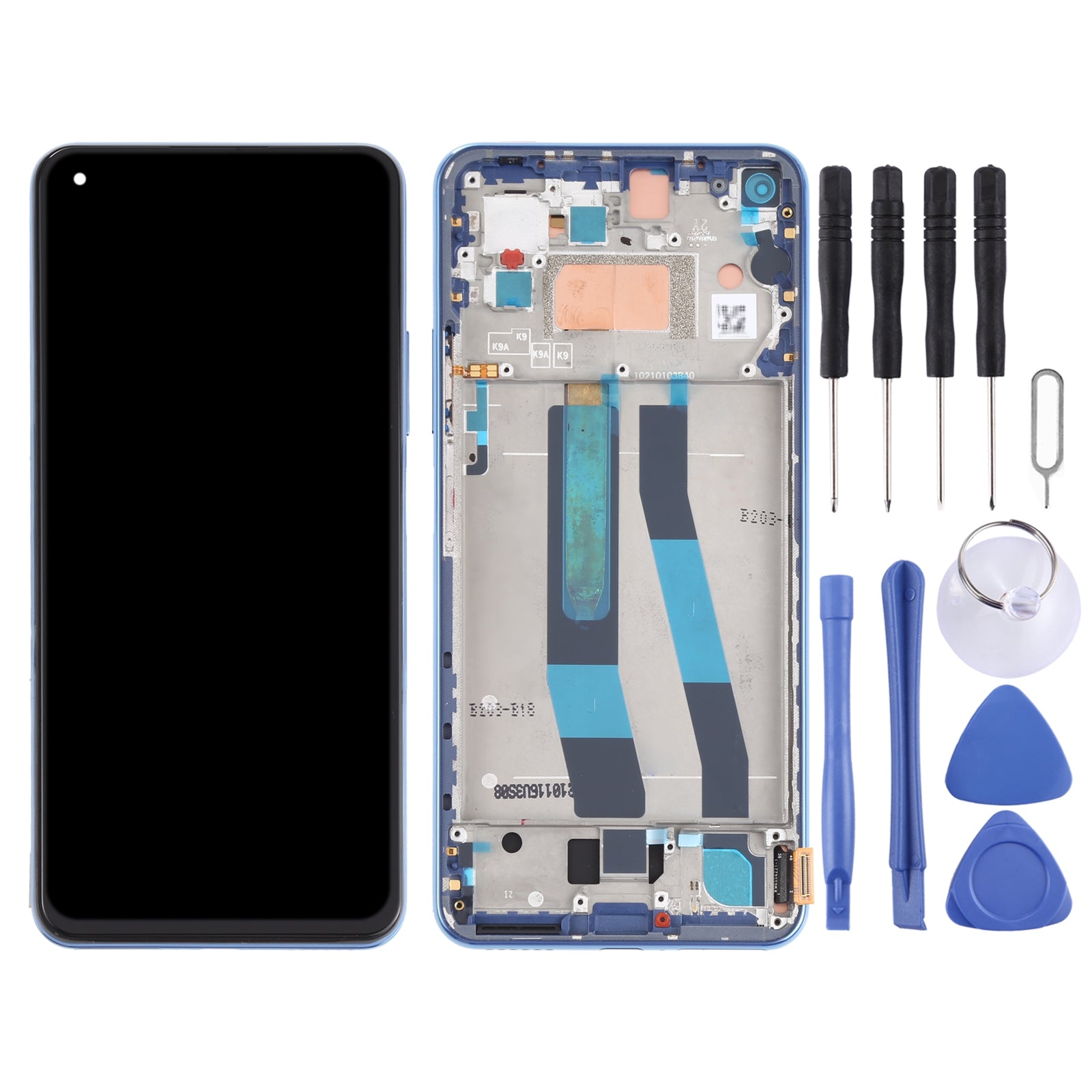 Pantalla Completa LCD + Tactil + Marco Xiaomi MI 11 Lite 4G M2101K9AG Azul