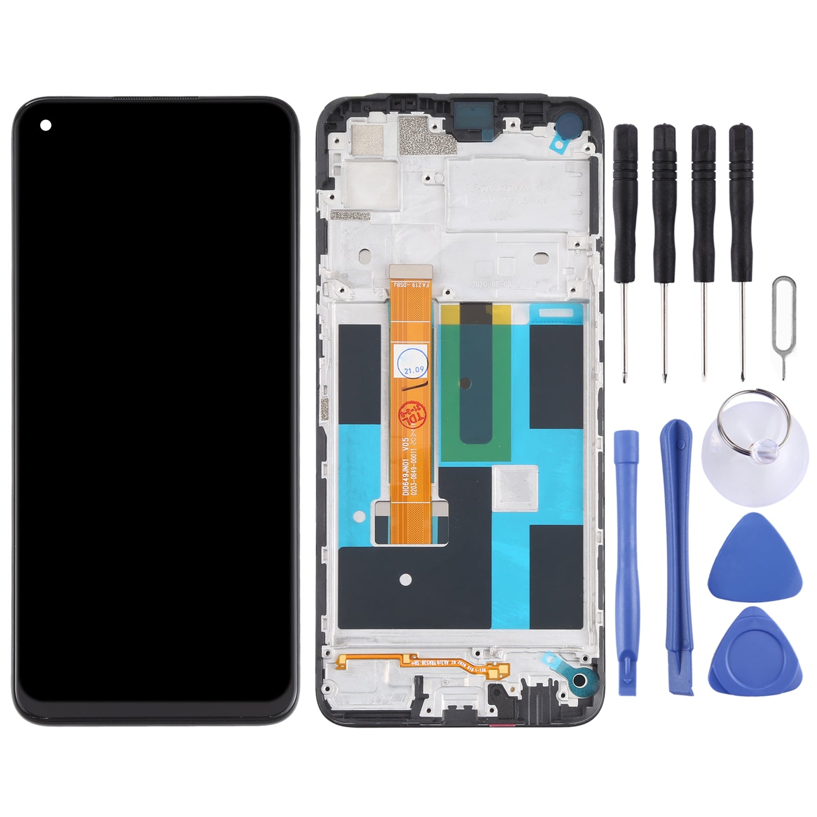 Ecran complet LCD + Tactile + Châssis Oppo Realme 7 (Asie) 4G RMX2151 RMX2163