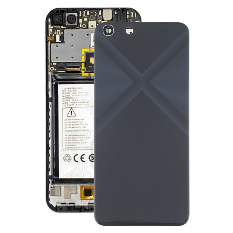 Couvercle de batterie arrière en verre pour Alcatel One Touch X1 7053D (noir)