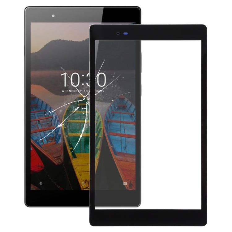 Front Screen Outer Glass Lens for Lenovo Tab 3 8 Plus TB-8703F TB-8703X (Black)