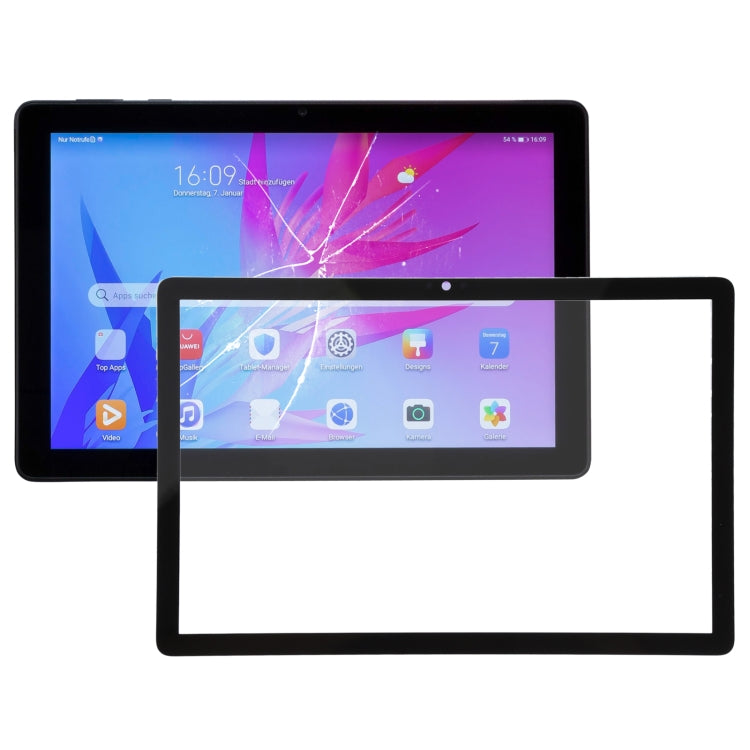 Lentille en verre extérieure de l'écran avant pour Huawei Matepad T 10S AGS3-L09 AGS3-W09 (noir)