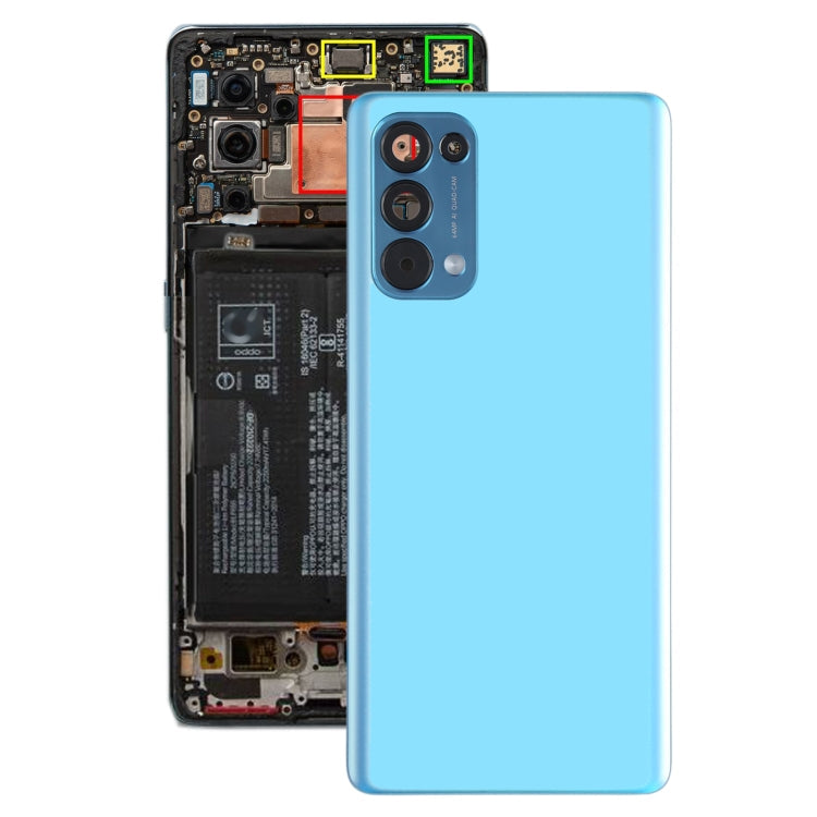 Original Battery Back Cover For Oppo Reno 5 Pro 5G PDSM00 PDST00 CPH2201 (Blue)