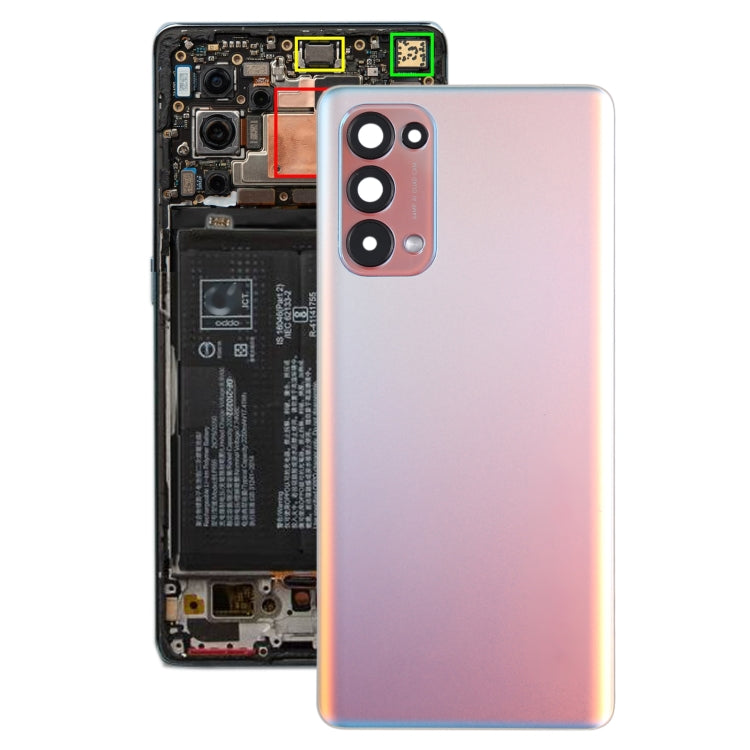 Coque arrière de batterie d'origine pour Oppo Reno 5 Pro 5G PDSM00 PDST00 CPH2201 (rouge)