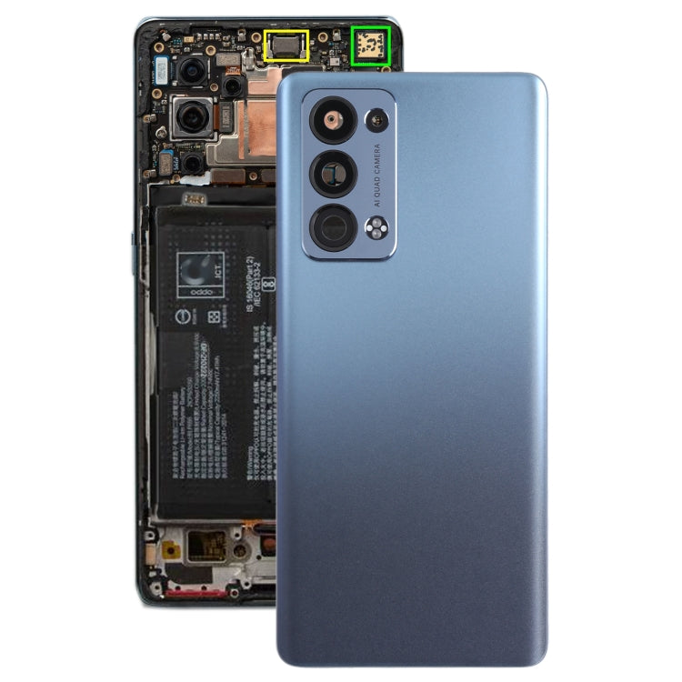Coque arrière de batterie d'origine pour Oppo Reno 6 Pro+ 5G / Reno 6 Pro 5G Snapdragon CPH2247 PENM00 (Gris)