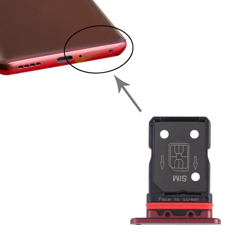 Plateau de carte SIM pour Oppo Realme X50 Pro 5G (rouge)
