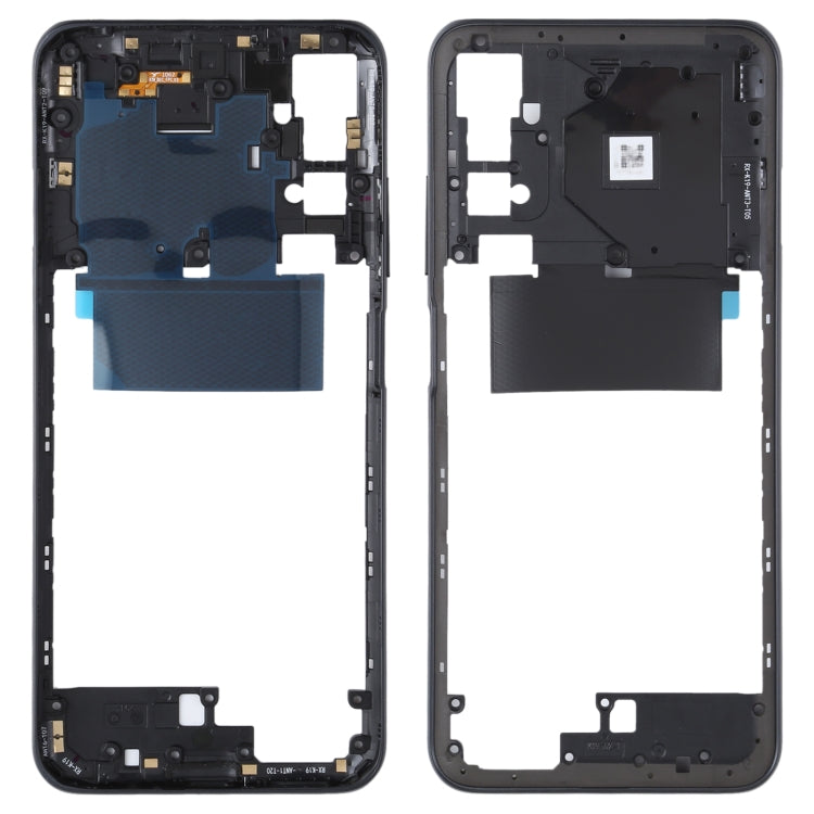 Plaque de lunette de cadre moyen d'origine pour Xiaomi Redmi Note 10 5G / Redmi Note 10T 5G M2103K19G M2103K19C (noir)