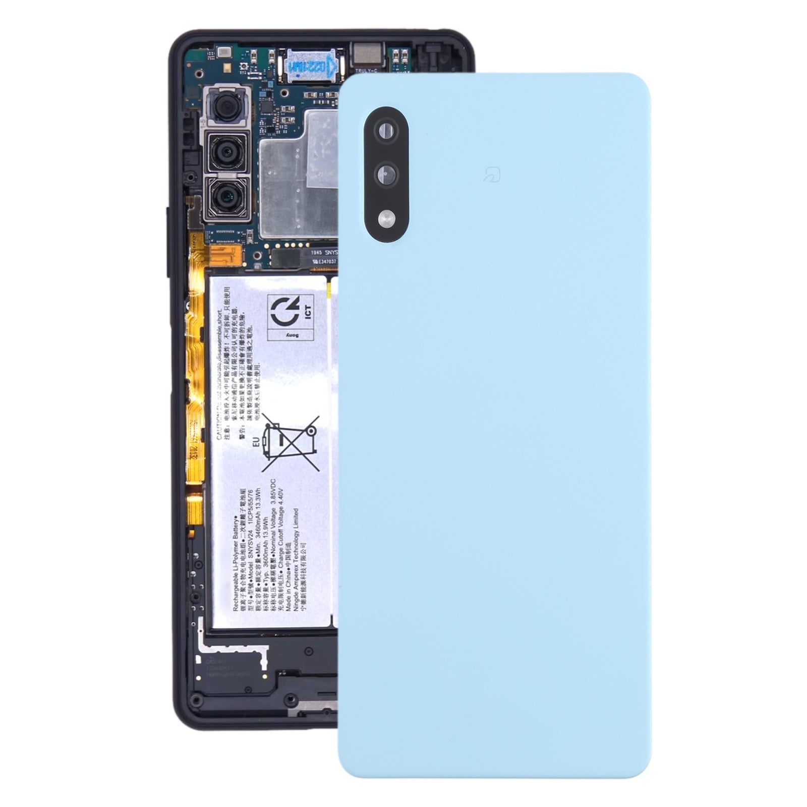Battery Cover Back Cover + Rear Camera Lens Sony Xperia Ace II SO-41B Blue