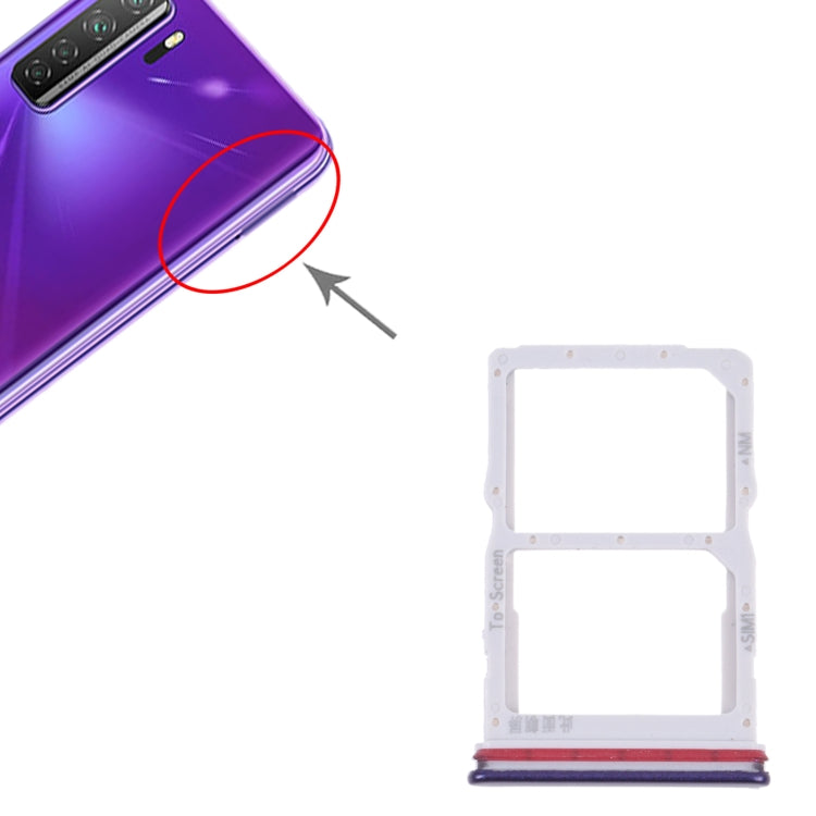 SIM Card + NM Card Tray for Huawei Nova 7 SE 5G Young (Purple)