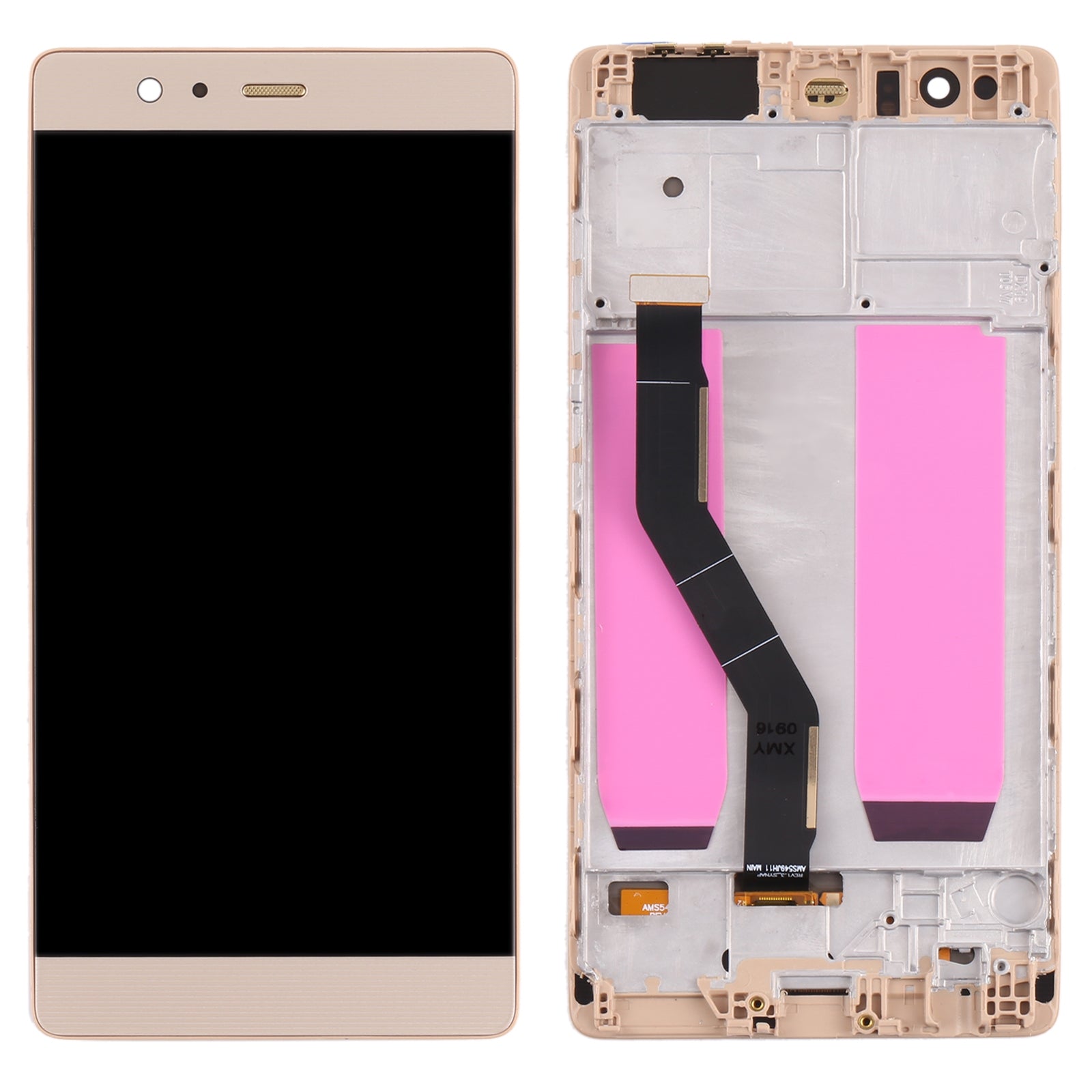 Pantalla Completa LCD + Tactil + Marco Oled Huawei P9 Plus Dorado