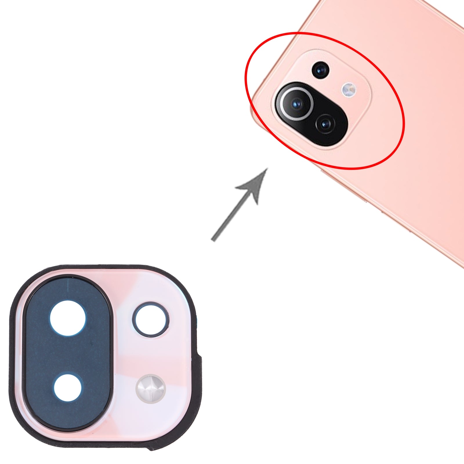 Rear Camera Lens Cover Xiaomi MI 11 Lite Pink