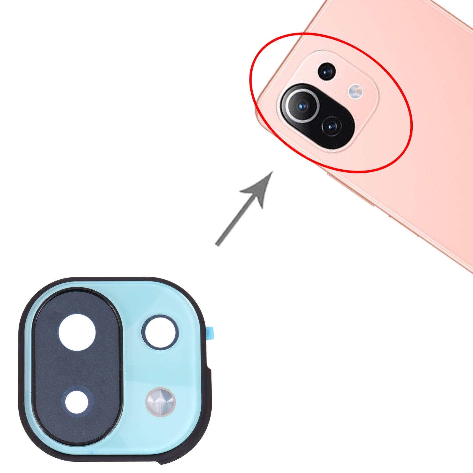 Cache Objectif Caméra Arrière Xiaomi MI 11 Lite Vert