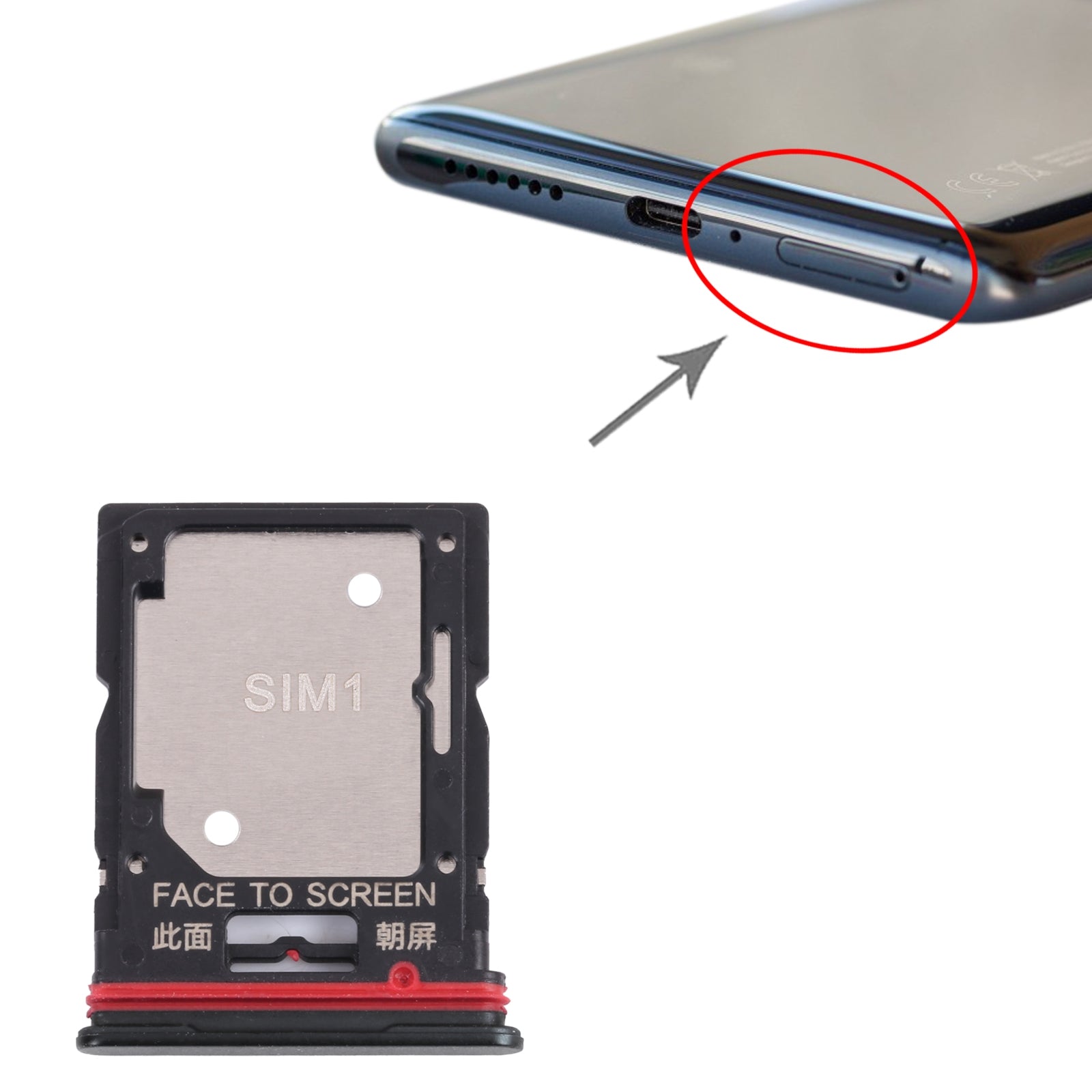 Bandeja Porta SIM Micro SIM / Micro SD Xiaomi Redmi Note 11 Pro 21091116C Negro